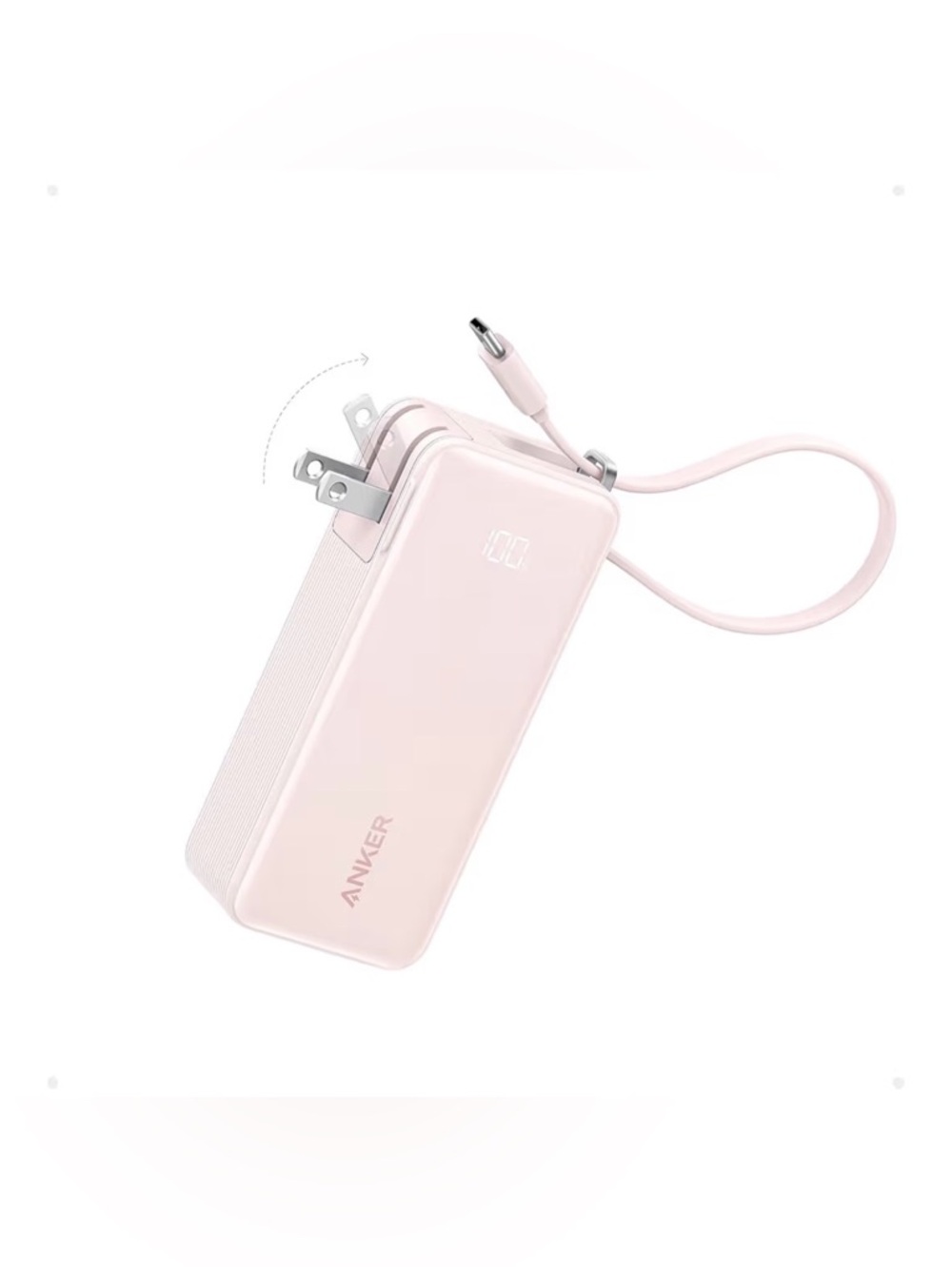 Anker Nano 3-in-1 Portable Charger 10,000mAh with Built-in USB-C Cable